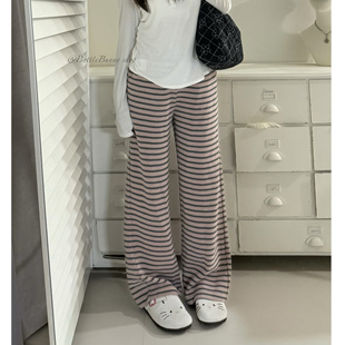 现货 BottleBunny’三色秋冬条纹裤