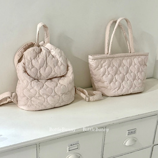 BottleBunny’爱心绣花双肩包手提包