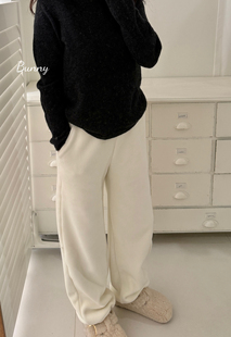 （BottleBunny）杏色双面奥粒绒绒裤