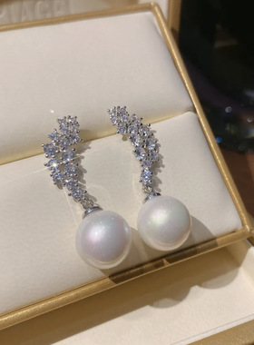 迪丽热巴同款s925银针女淑女奢华