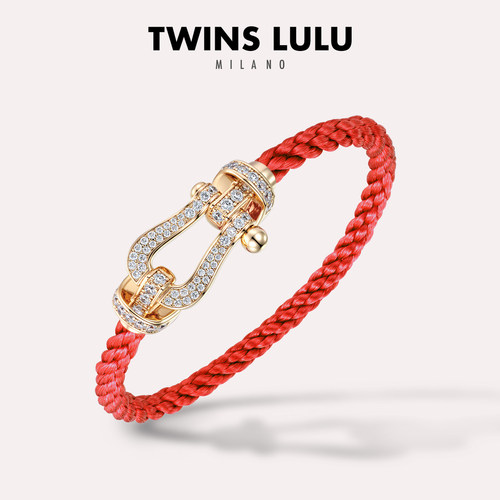 TWINSLULU编织红色手链