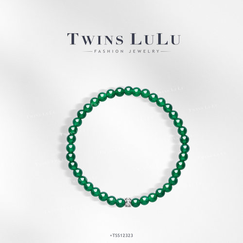 TWINS LULU时尚气质高级绿色珠珠手链TSS12323