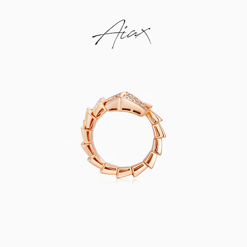 TWINSLULU个性百搭气质蛇形戒指