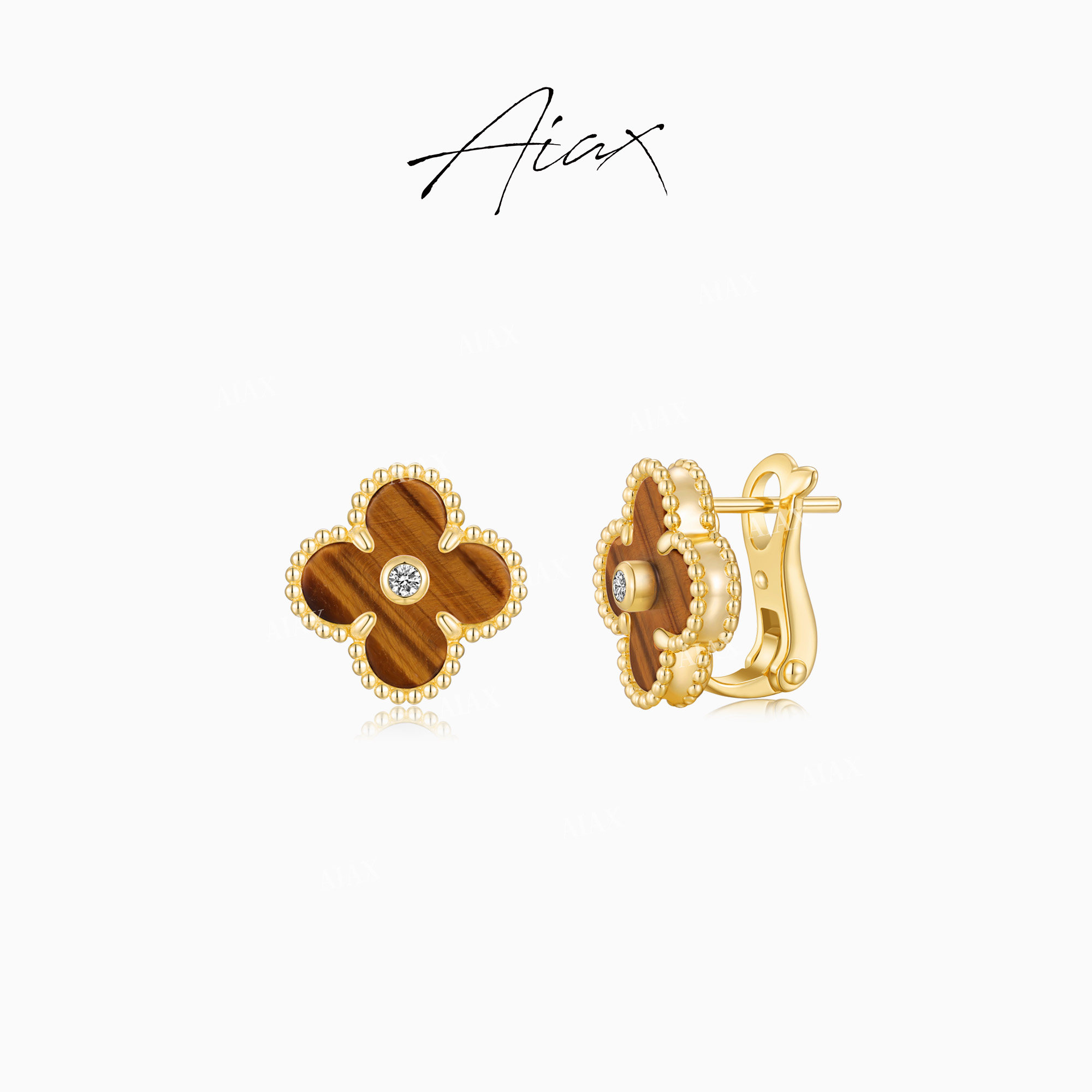 TWINS LULU高定轻奢时尚贵气感虎眼石四叶耳环TSL2699,饰品/流行首饰/时尚饰品新,耳钉,淘宝优惠券,粉丝福利购,淘宝优惠卷