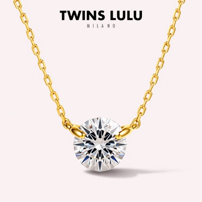 TWINSLULU单钻锁骨链人鱼泪项链