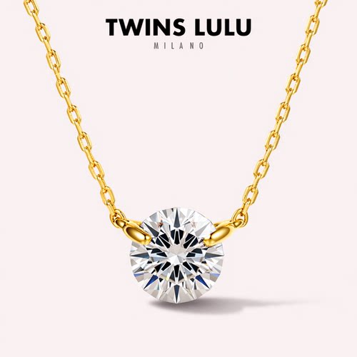 TWINSLULU单钻锁骨链人鱼泪项链