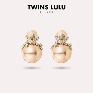 TWINS 双珠耳环多戴耳饰TSL1252 LULU端庄优雅气质款