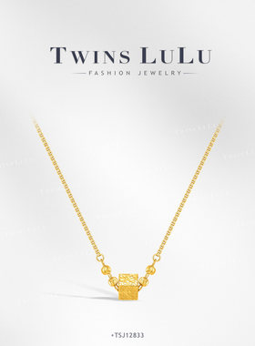 TWINS LULU【方棱】气质百搭方块肌理简约风项链TSJ12833