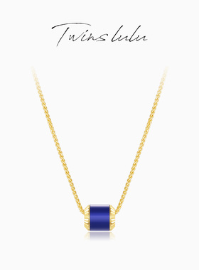 TWINS LULU经典百搭精致几何青金轮项链TSJ7906