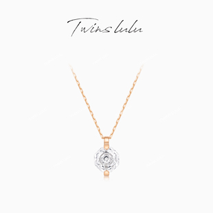 TWINS LULU 925银时尚轻奢小众高级感八边形玫瑰项链TSJ7878
