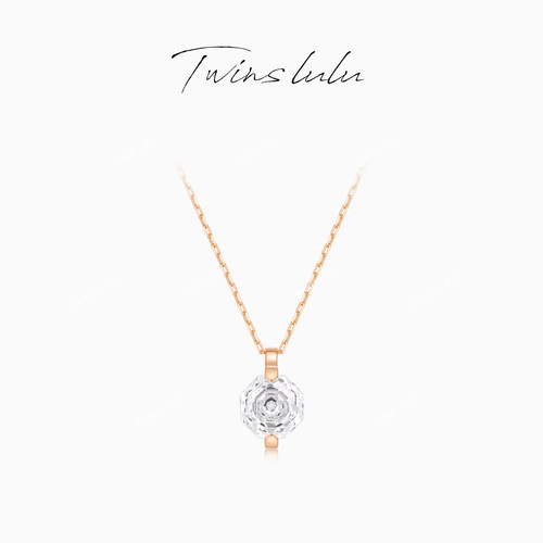 TWINSLULU高级感八边形玫瑰项链
