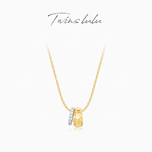 简约精致双圈轻奢项链TSJ10061 双环熠 TWINS LULU