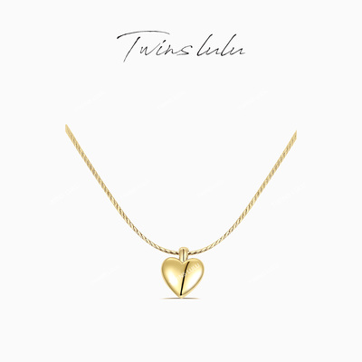 TWINSLULU爱心项链蛇骨链