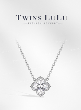 TWINS LULU【四叶花】气质优雅精致白色项链TSJ12500