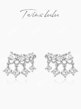 TWINS LULU【星络序】精致百搭饰品蕾丝耳环TSL11747