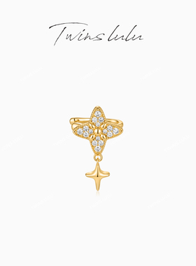 TWINS LULU【四叶】精致时尚四叶金色耳骨夹TSL11424