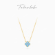 精致气质高级感蓝色四叶项链TSJ8534 经典 TWINS LULU