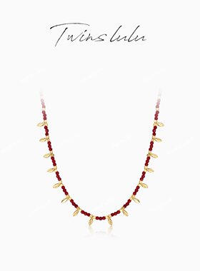 TWINS LULU时尚经典圆形红色项链TSJ11050