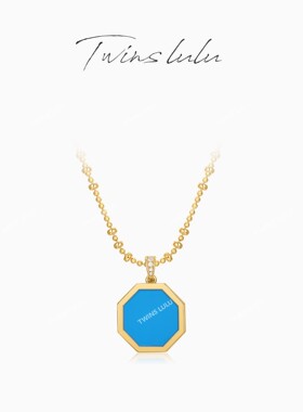 TWINS LULU【八方来财】轻奢风圆形蓝色项链TSJ8529