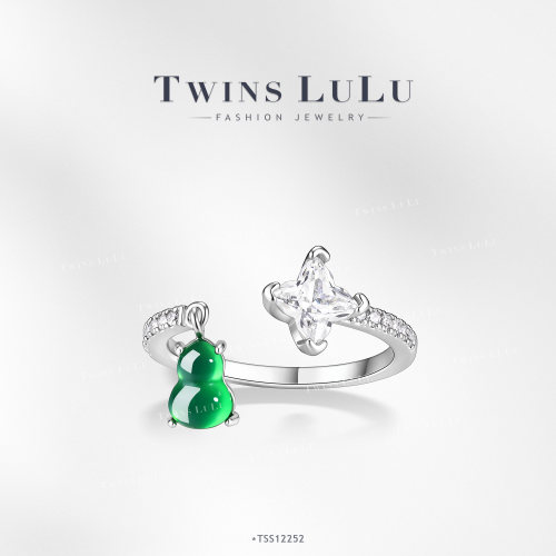 TWINS LULU小众轻奢高级绿色葫芦戒指TSS12252