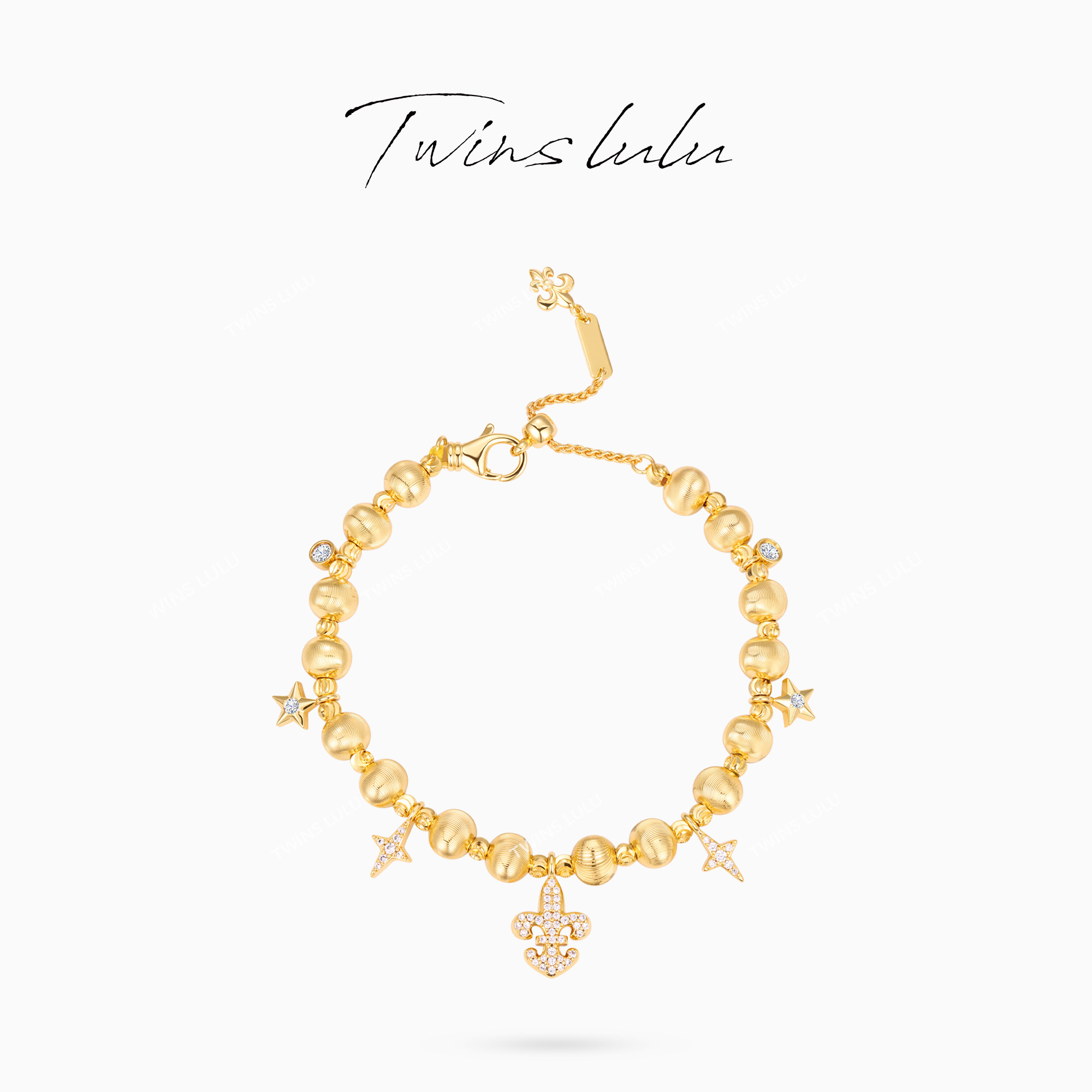 TWINS LULU精致气质高级感四角星鸢尾花手链TSS6908