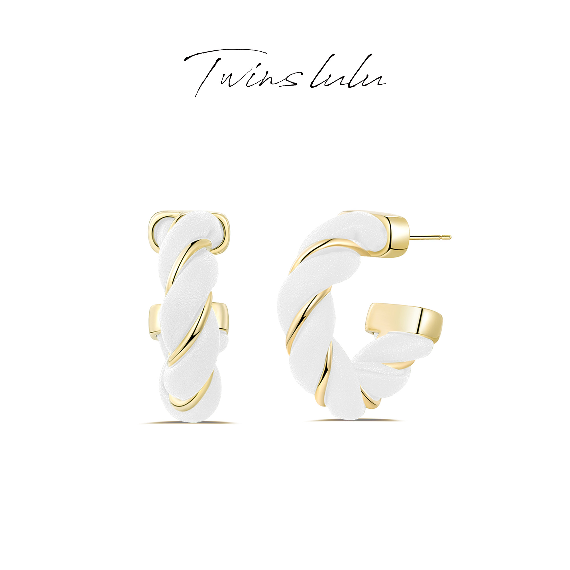 TWINSLULU编织缠绕耳环