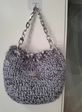 手工编织包女式2026新款百搭单肩闪线斜挎包