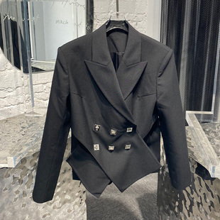 小众潮牌时髦西装外套女早秋新款金属扣设计师买手店南油高端女装