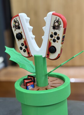 Switch食人花Joycon手柄/支架带 10 个游戏插槽的  扩展坞Joycon