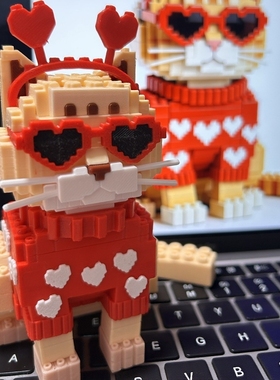 情侣礼物积木Dachshund Brick Set情人节腊肠犬方块套装伯恩山犬