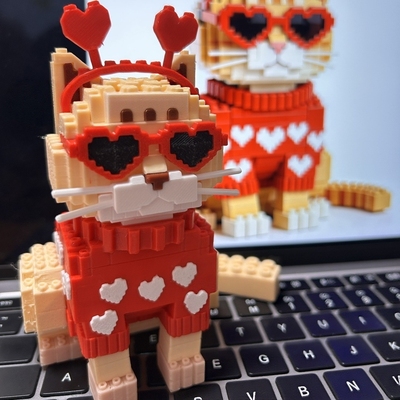 情侣礼物积木Dachshund Brick Set情人节腊肠犬方块套装伯恩山犬