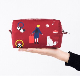 Kiitos东京印象系列化妆包简约小清新便携大容量多功能收纳化妆包