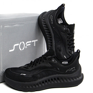 舒适软弹透气运动鞋 李宁SOFT 2025新款 2男子休闲跑鞋 AGLV009 COOL