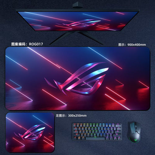 光伏玻璃鼠标垫科技之眼超大号电竞fps游戏鼠标垫键盘桌垫二合一