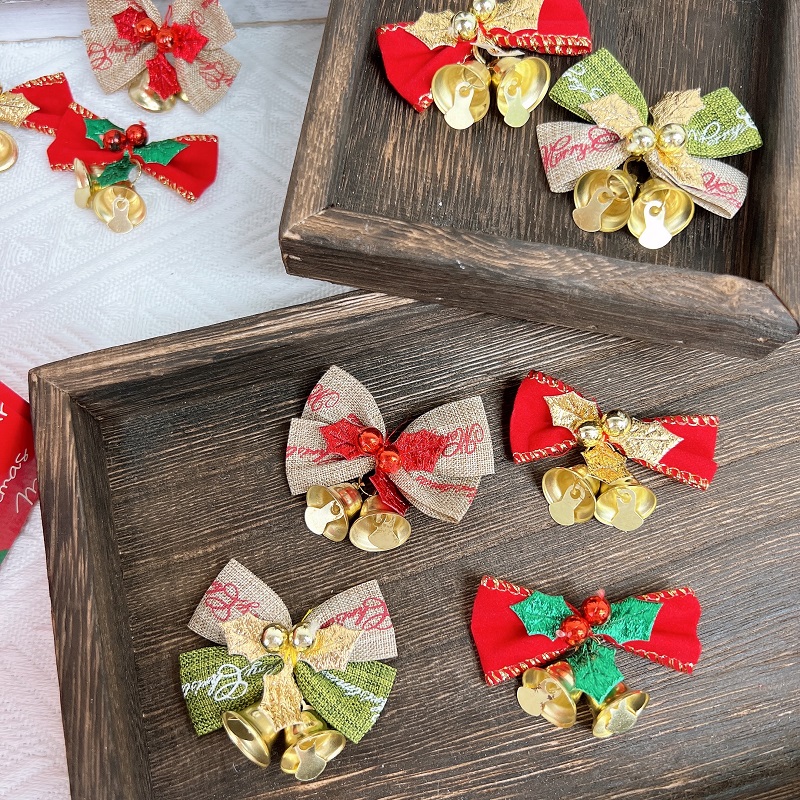 圣诞节小蝴蝶结铃铛装饰品