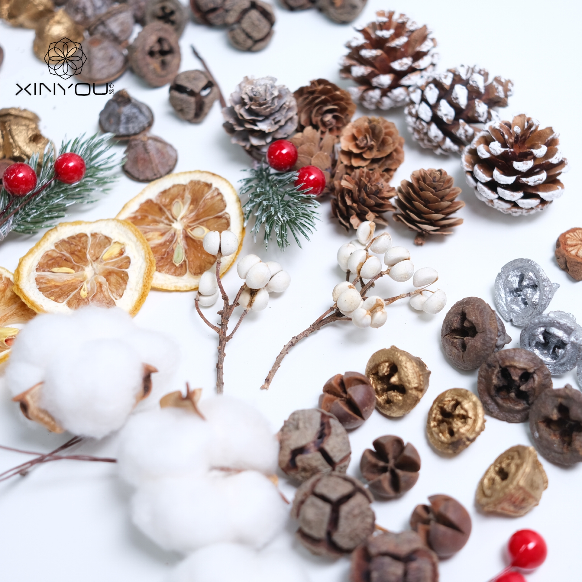 心悠圣诞节DIY装饰品干果材料包
