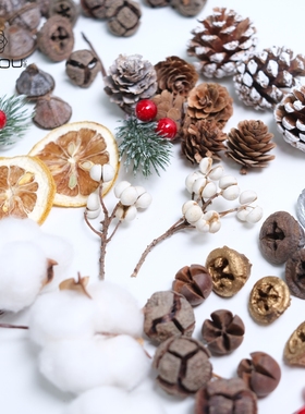 【心悠】圣诞节diy松针松果干果手工材料包圣诞树氛围感装扮用品