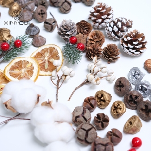 扮用品 圣诞节diy松针松果干果手工材料包圣诞树氛围感装 心悠