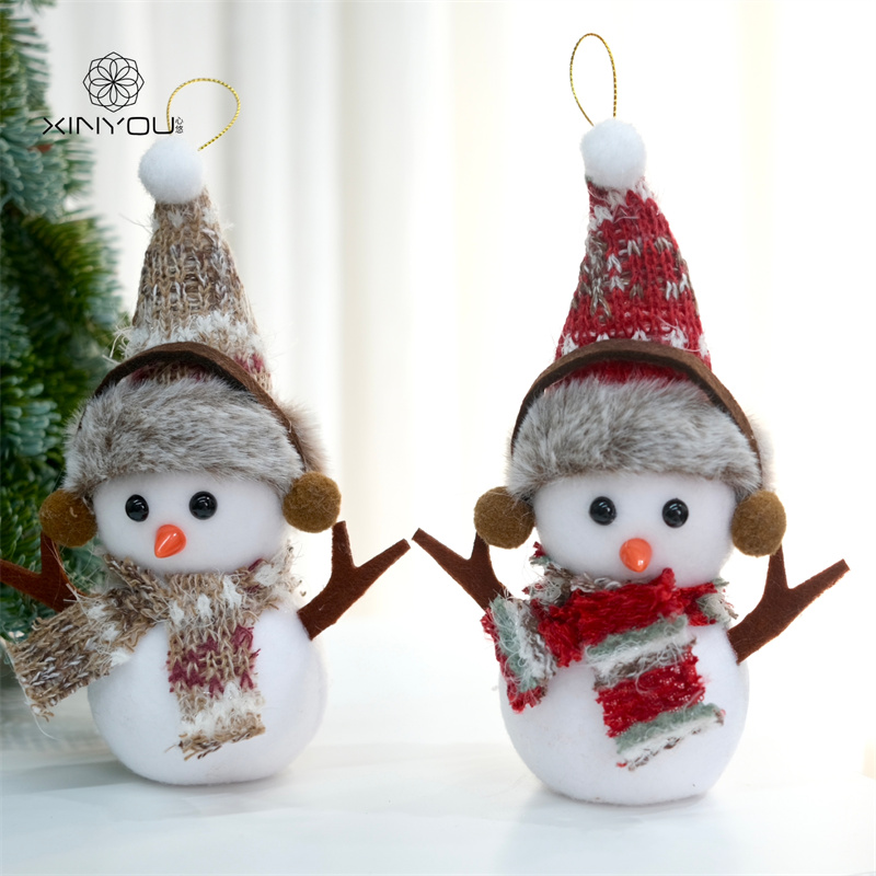 心悠圣诞节绒边耳麦泡沫雪人