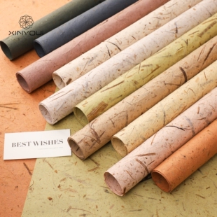 【心悠】复古手撕叶脉纸凹凸高级感肌理背景纸花店包花纸礼物纸