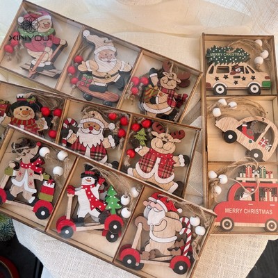 心悠圣诞树挂件圣诞节木片挂饰