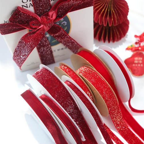 心悠新年植绒丝绒丝带