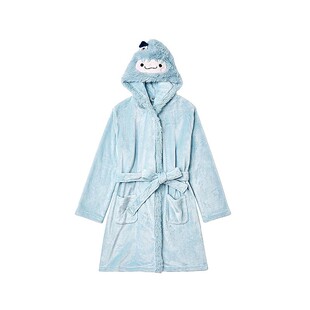 6ixty8ight专柜正品雪怪加毛绒保暖修身家居长款睡袍 浴袍NW07790