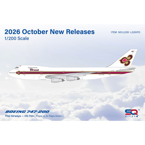 泰国航空波音B747合金模型