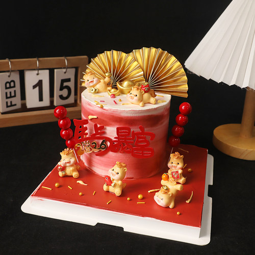 春节跨年树脂小马摆件装饰