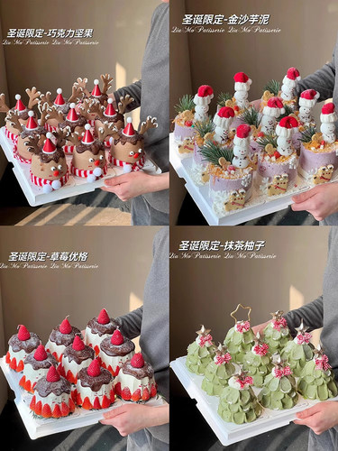圣诞节帽子围巾蜡烛摆件蛋糕装饰