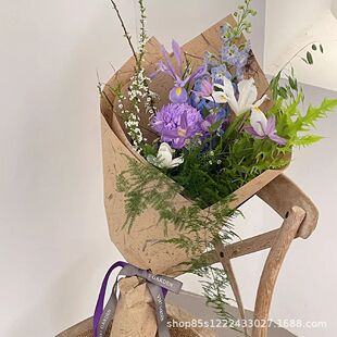 卓纤花材手撕叶脉纸包花纸花束艺术纸花艺材料手工礼物鲜花包装纸