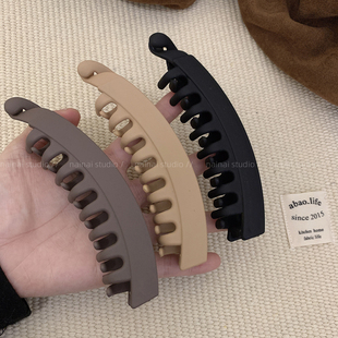 美拉德风香蕉夹~大号发量多基础百搭款扭扭夹竖夹高马尾固定发抓