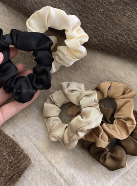 5只装！小肠发圈基础美拉德风早秋新款黑色橡皮筋扎头发头绳发绳