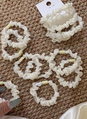 人鱼姬珠光发圈~5只装！高弹力扎头发橡皮筋发绳头绳发饰头饰女A